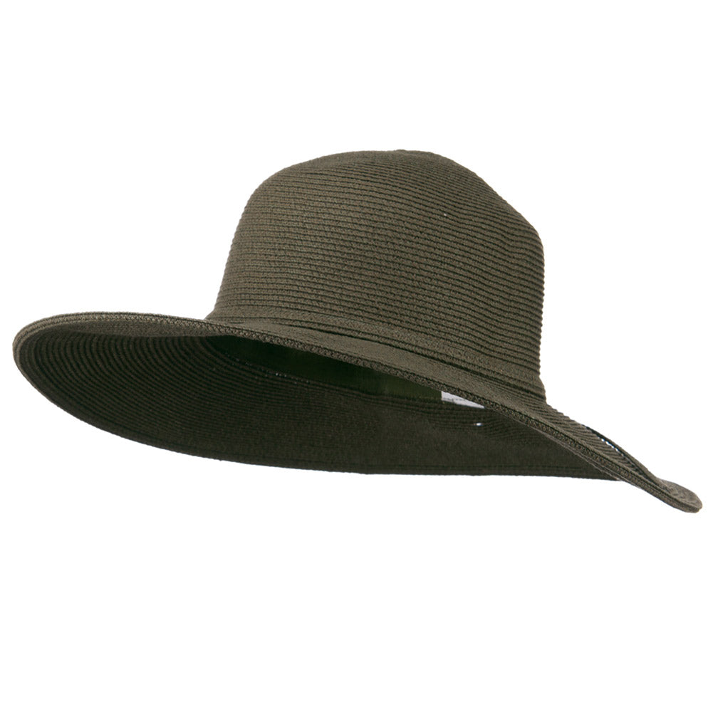 UPF 50+ Solid Cotton Paper Braid Flat Brim Hat