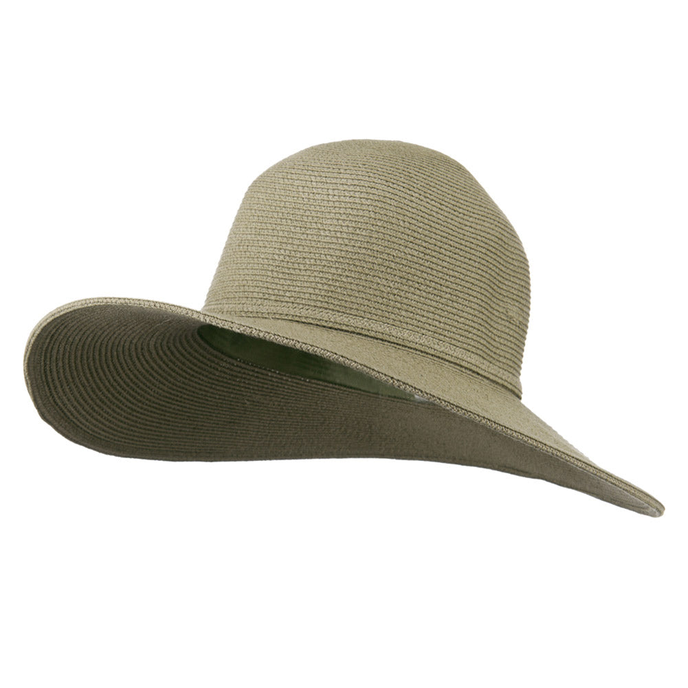 UPF 50+ Solid Cotton Paper Braid Flat Brim Hat