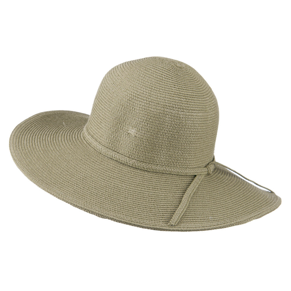 UPF 50+ Solid Cotton Paper Braid Flat Brim Hat