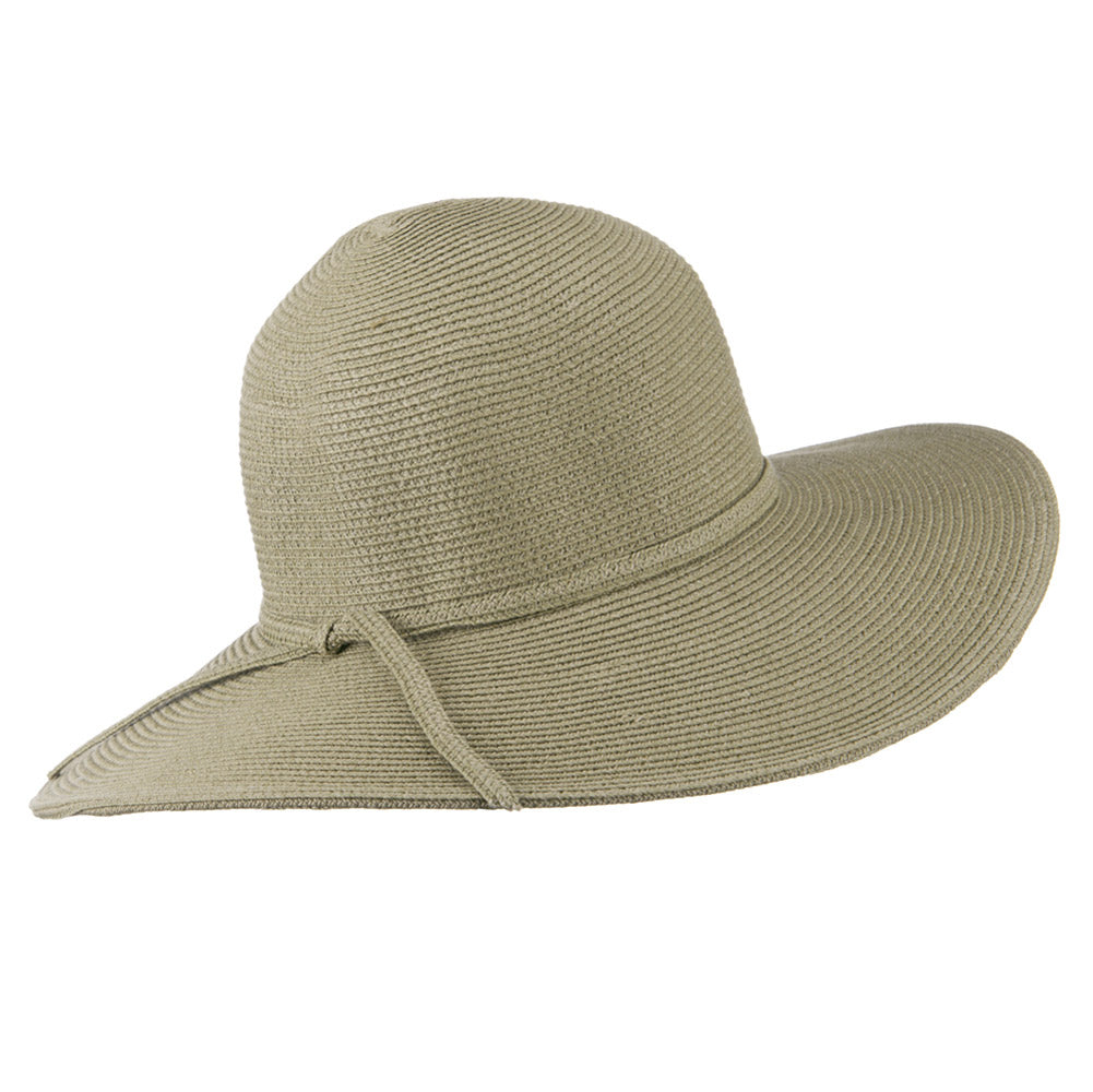 UPF 50+ Solid Cotton Paper Braid Flat Brim Hat