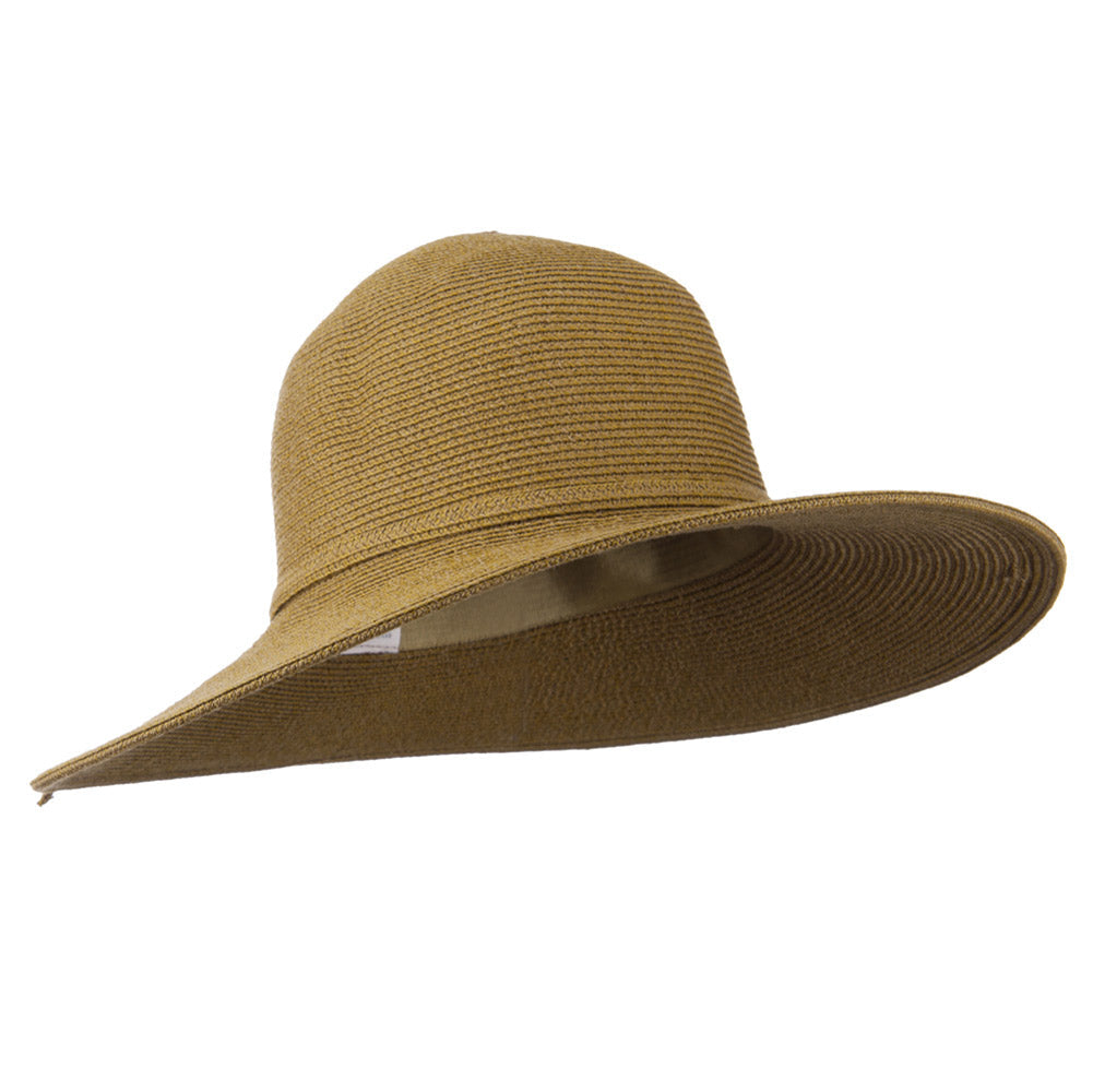 UPF 50+ Solid Cotton Paper Braid Flat Brim Hat