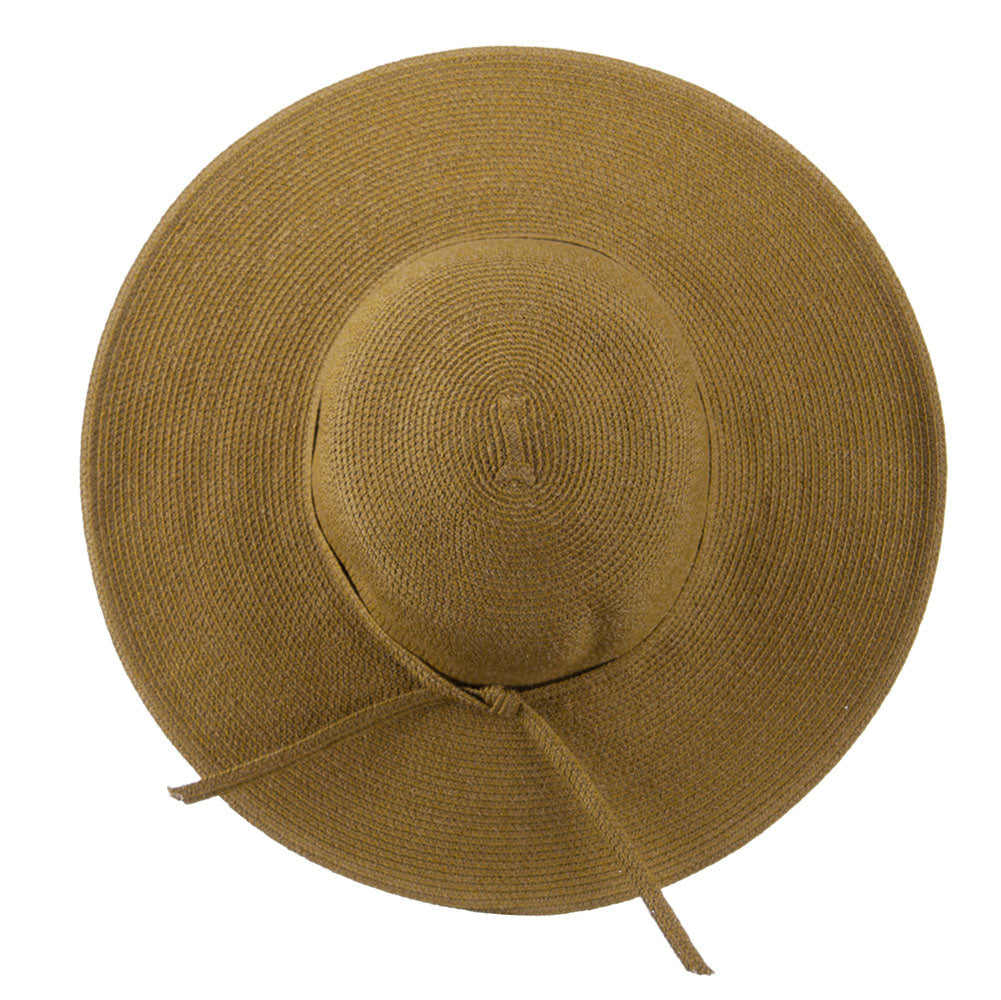 UPF 50+ Solid Cotton Paper Braid Flat Brim Hat