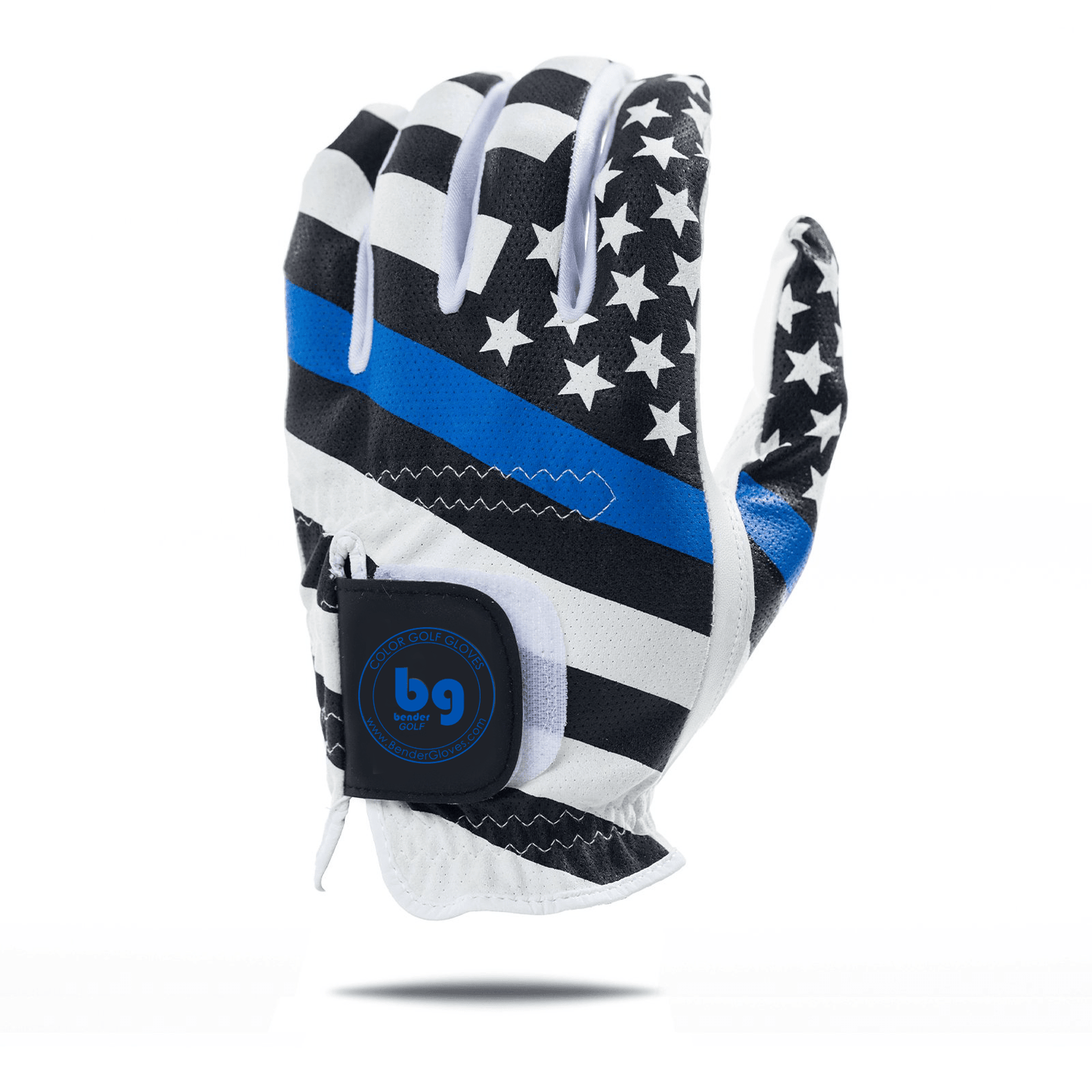 USA Blue Line Mesh Golf Glove