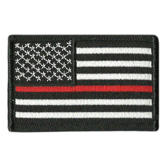 2"x3" USA Thin Red Line Flag Patch