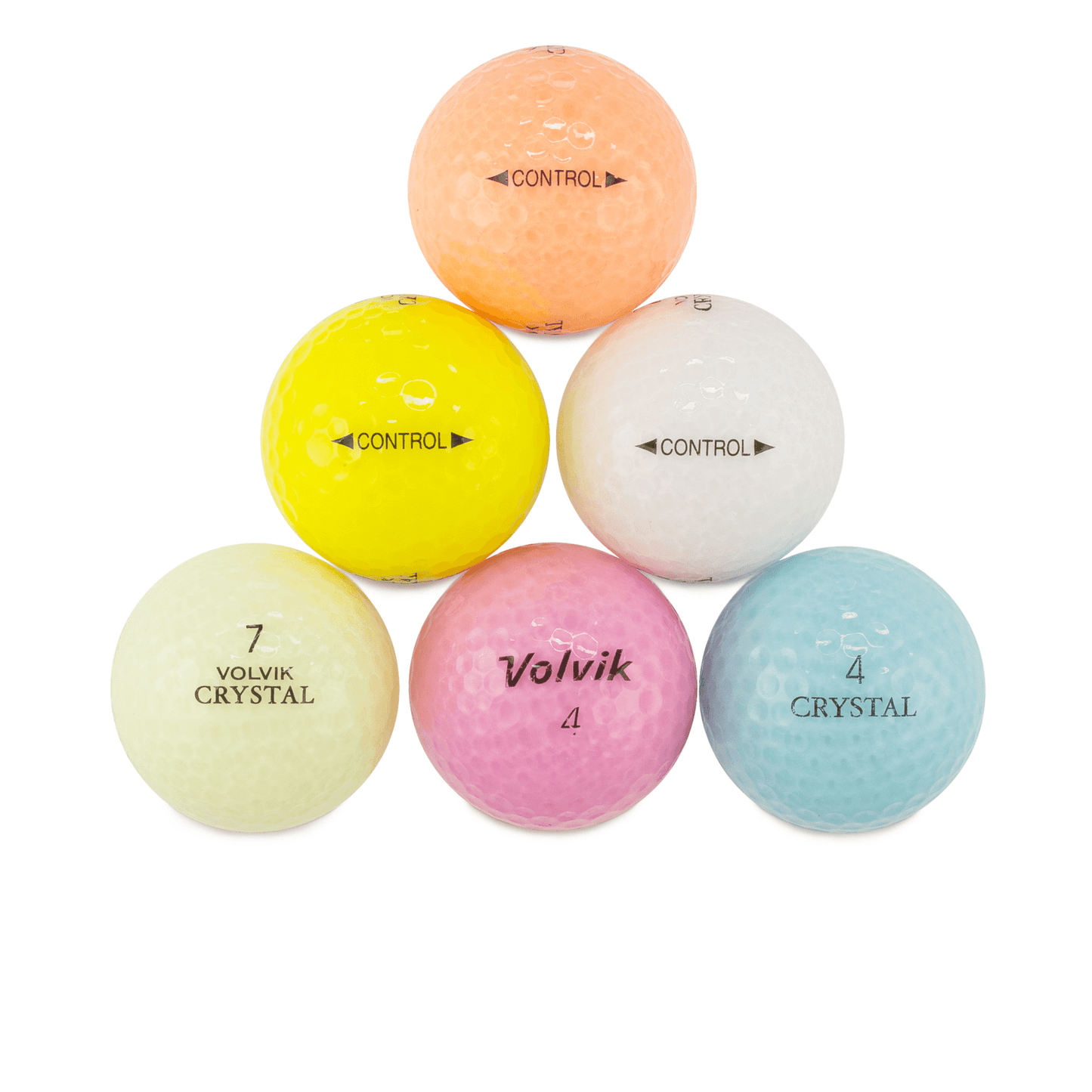 Used Volvik Crystal Mix Golf Balls - 1 Dozen