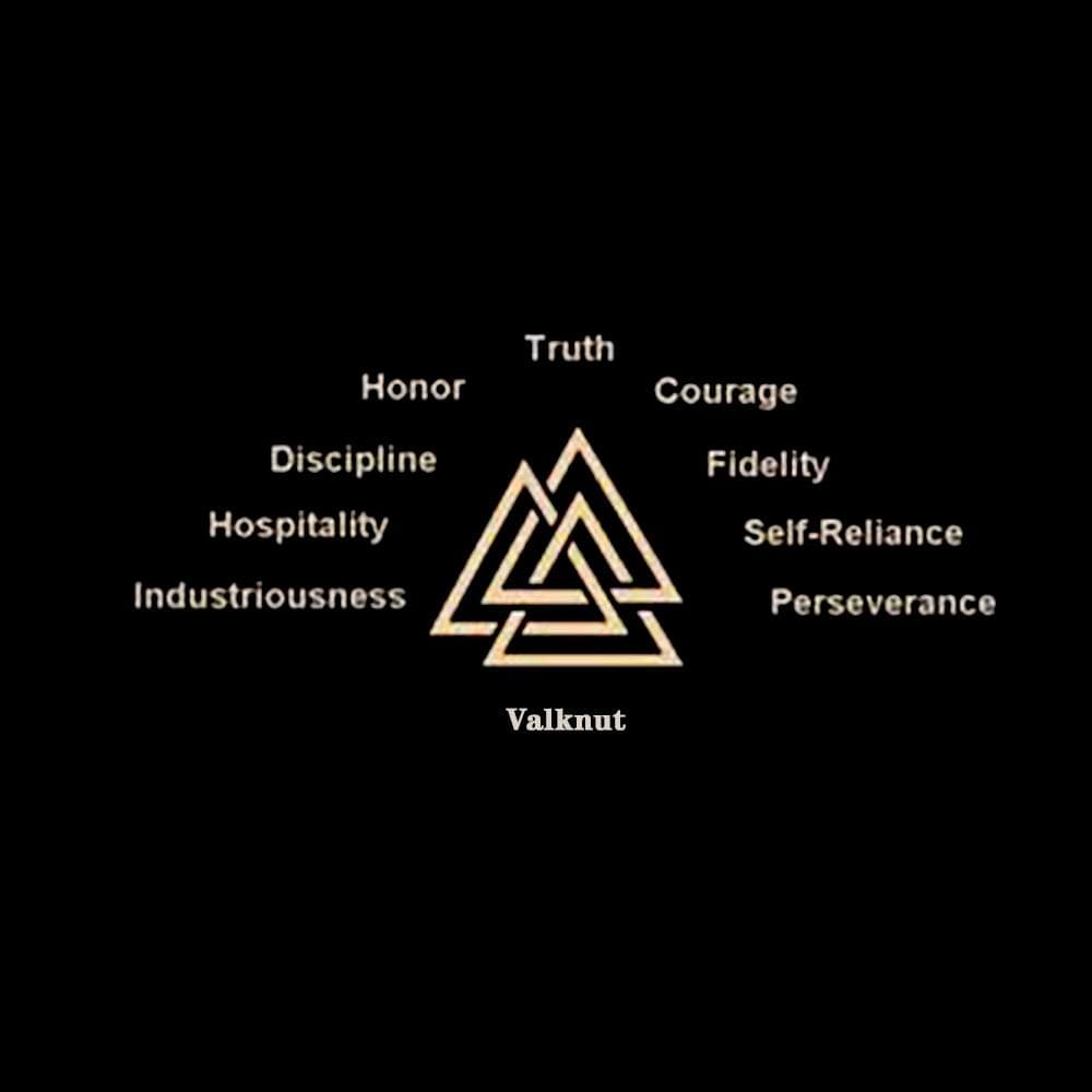 Valknut Stone Spear Stainless Steel Viking Pendant