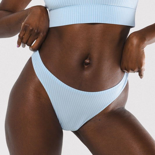 The Venus | Light Blue Stripe MicroModal Thong