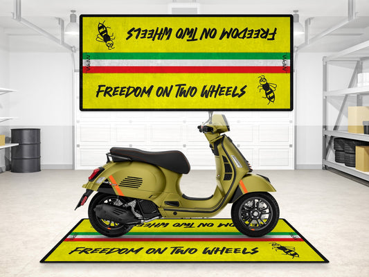 MPM Motorcycle Mat for Vespa (Freedom On Two Wheels) - MM7217