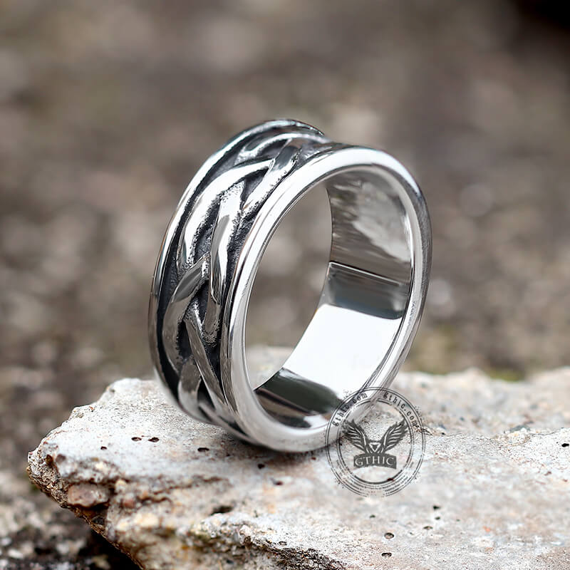 Viking Celtic Knot Stainless Steel Band Ring