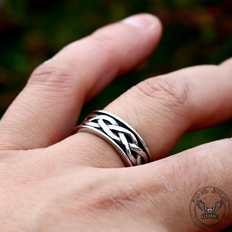 Viking Celtic Knot Stainless Steel Band Ring