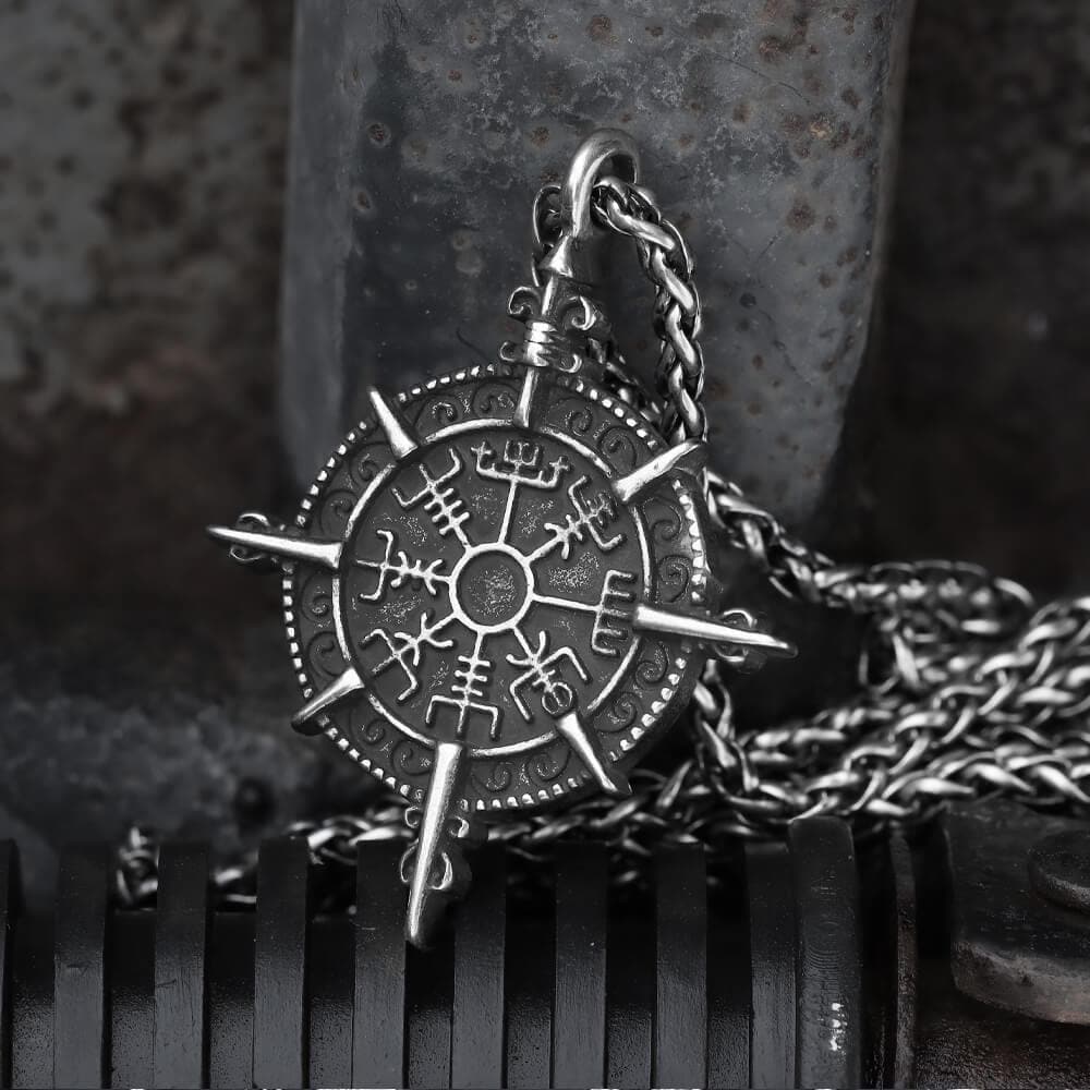 Viking Compass Vegvisir Stainless Steel Pendant