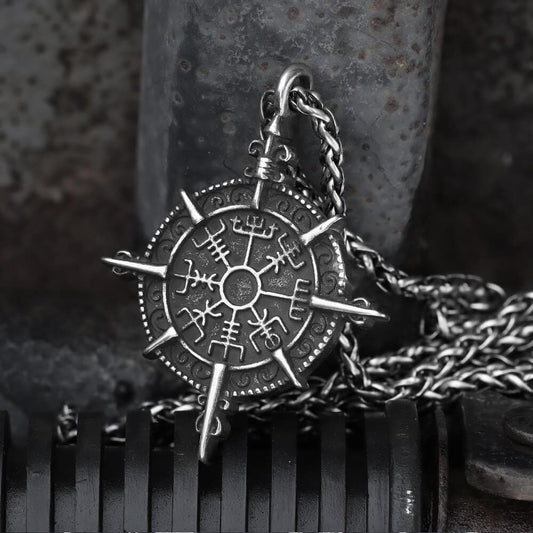 Viking Compass Vegvisir Stainless Steel Pendant