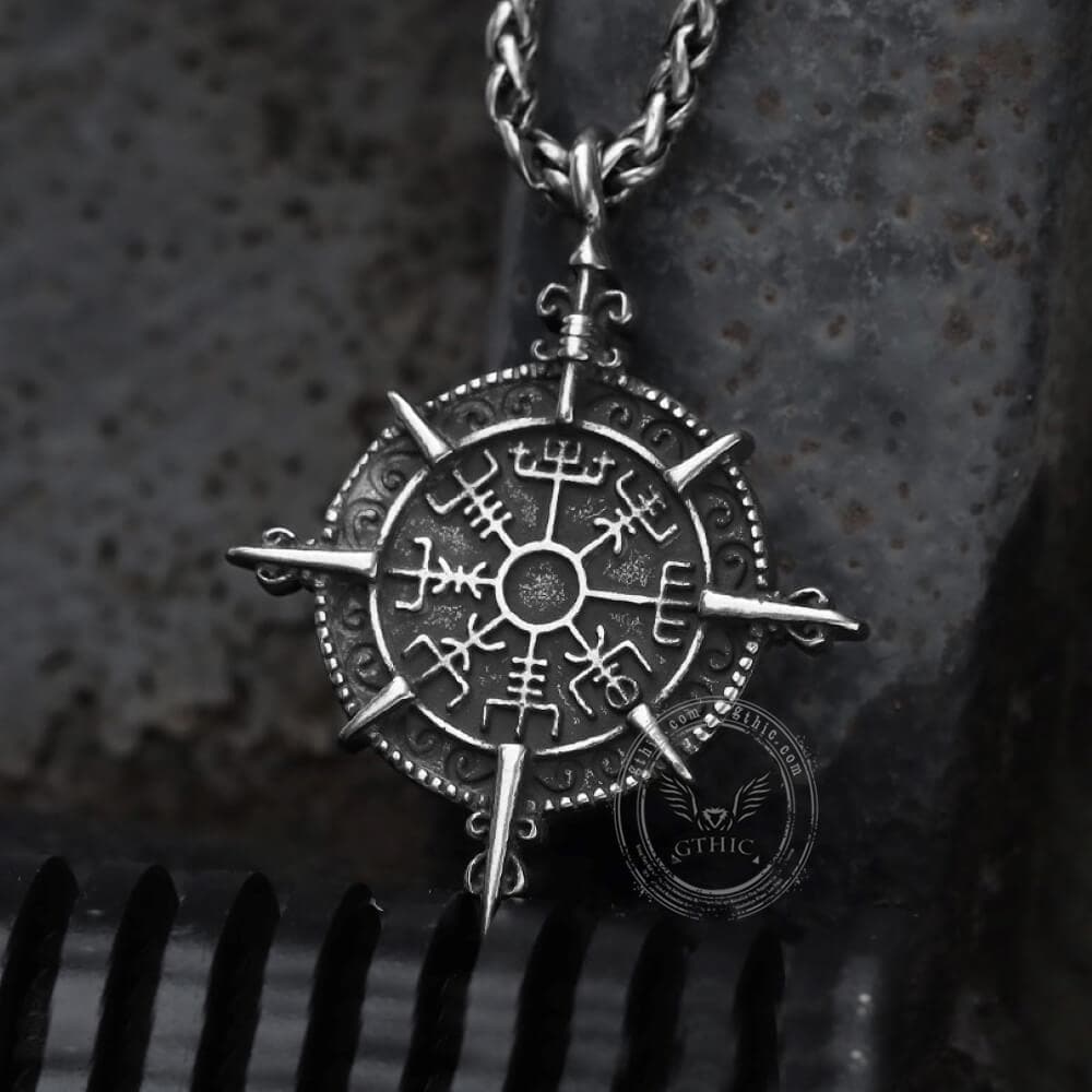 Viking Compass Vegvisir Stainless Steel Pendant