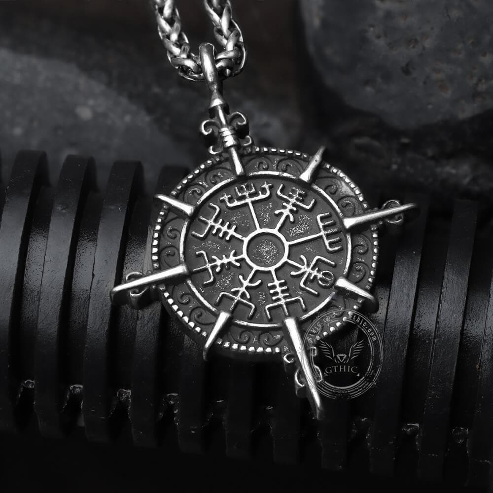 Viking Compass Vegvisir Stainless Steel Pendant