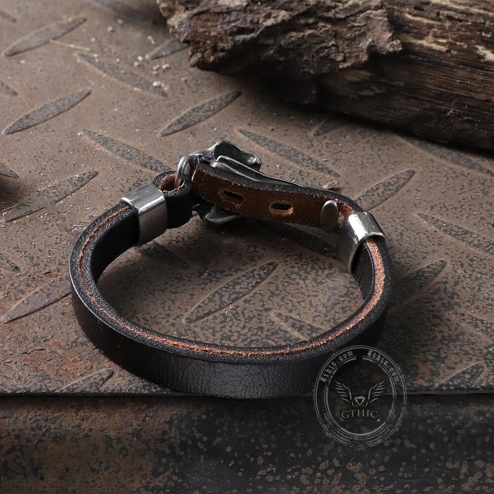 Viking Crow Head Stainless Steel Bracelet