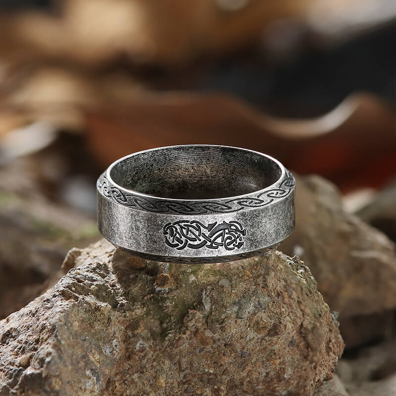 Viking Symbol Stainless Steel Ring