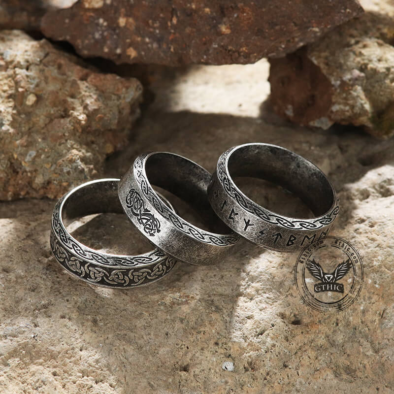 Viking Symbol Stainless Steel Ring