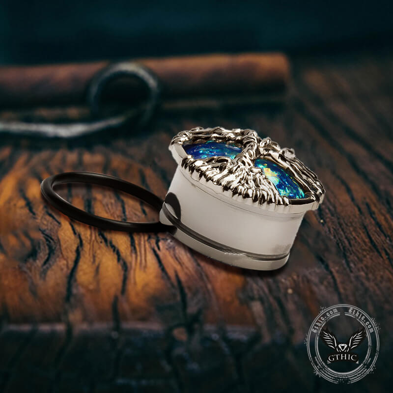 Viking Tree of Life Stainless Steel Ear Gauges