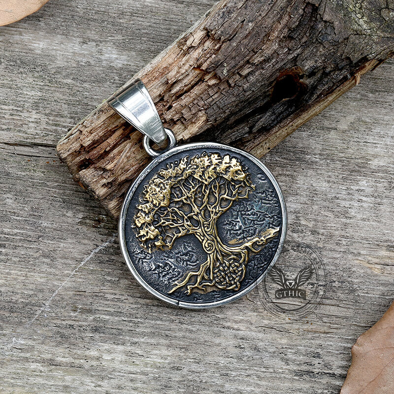 Viking Yggdrasil Tree of Life Stainless Steel Pendant