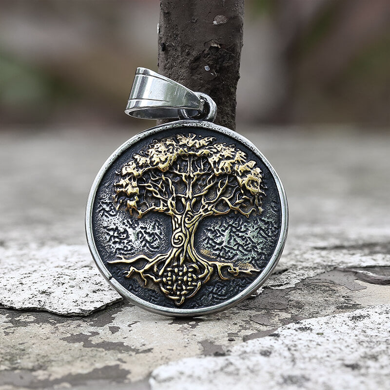 Viking Yggdrasil Tree of Life Stainless Steel Pendant