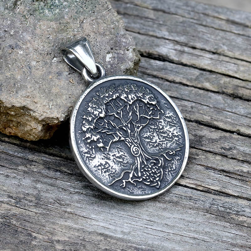 Viking Yggdrasil Tree of Life Stainless Steel Pendant