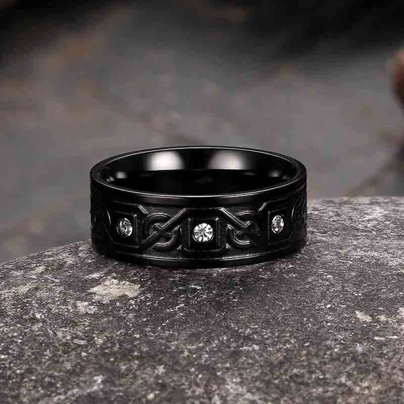 Vintage Celtic Knot Stainless Steel Band Ring