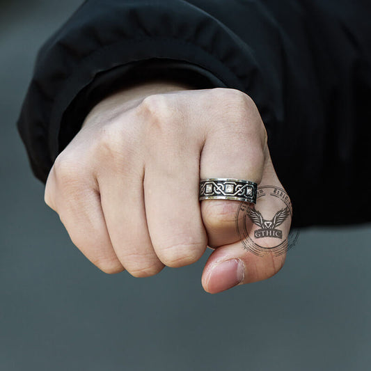 Vintage Celtic Knot Stainless Steel Band Ring