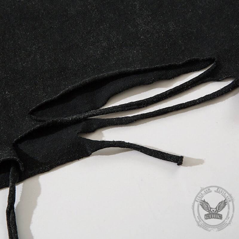 Vintage Cross Rock Star Sleeveless Print Vest