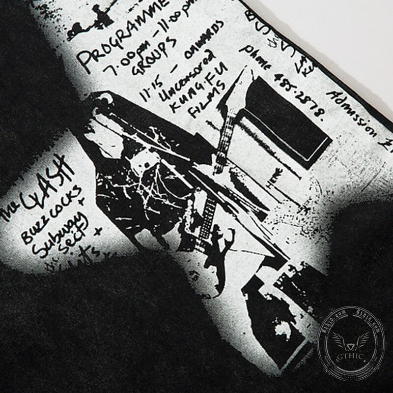 Vintage Cross Rock Star Sleeveless Print Vest