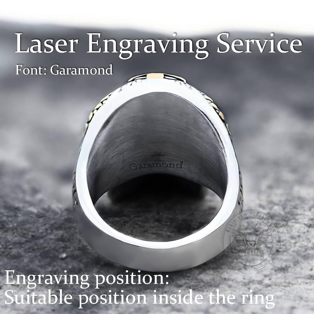 Vintage Cross Stainless Steel Sugar Skull Ring