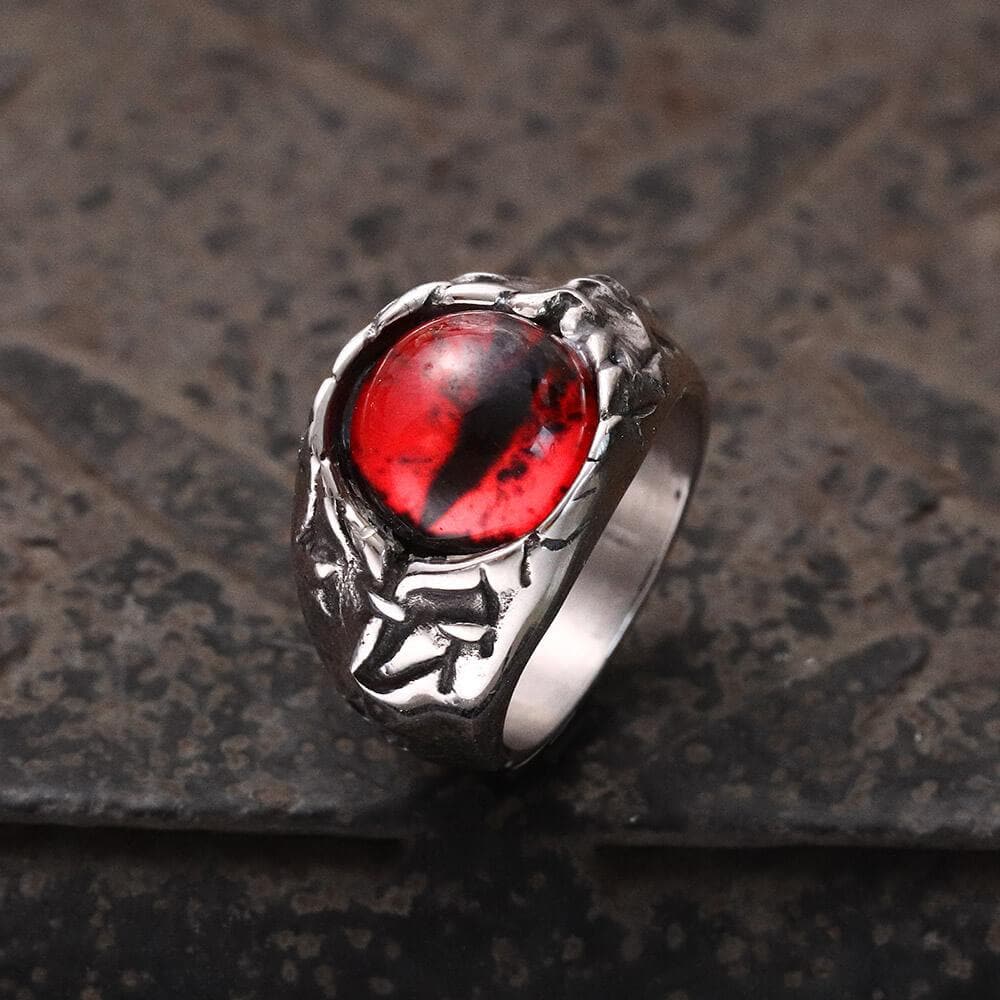 Vintage Dragon Eye Stainless Steel Ring