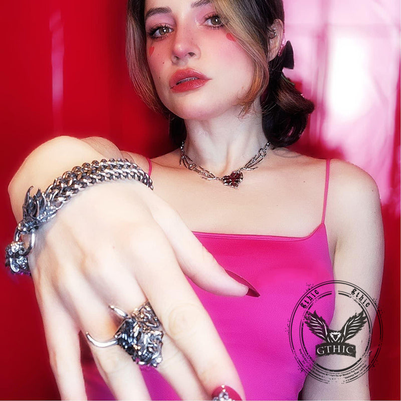 Vintage Dragon Head Stainless Steel Bracelet