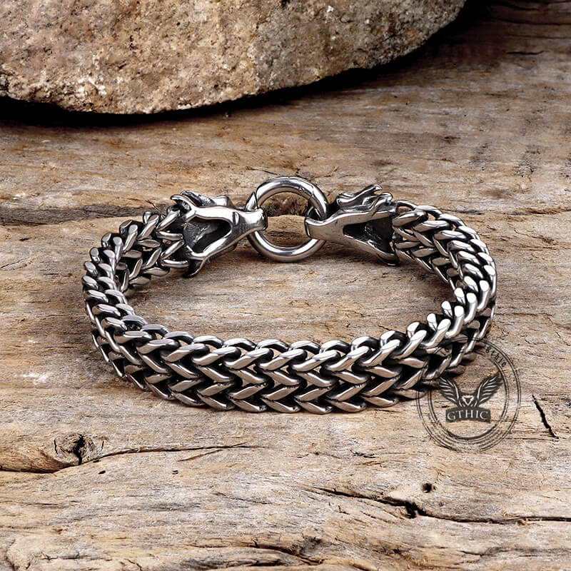 Vintage Dragon Head Stainless Steel Bracelet