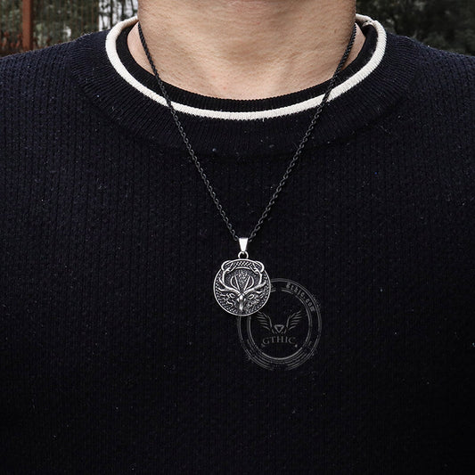 Vintage Elk Stainless Steel Pendant