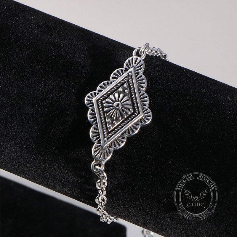 Vintage Geometric Bohemian Pattern Stainless Steel Bracelet