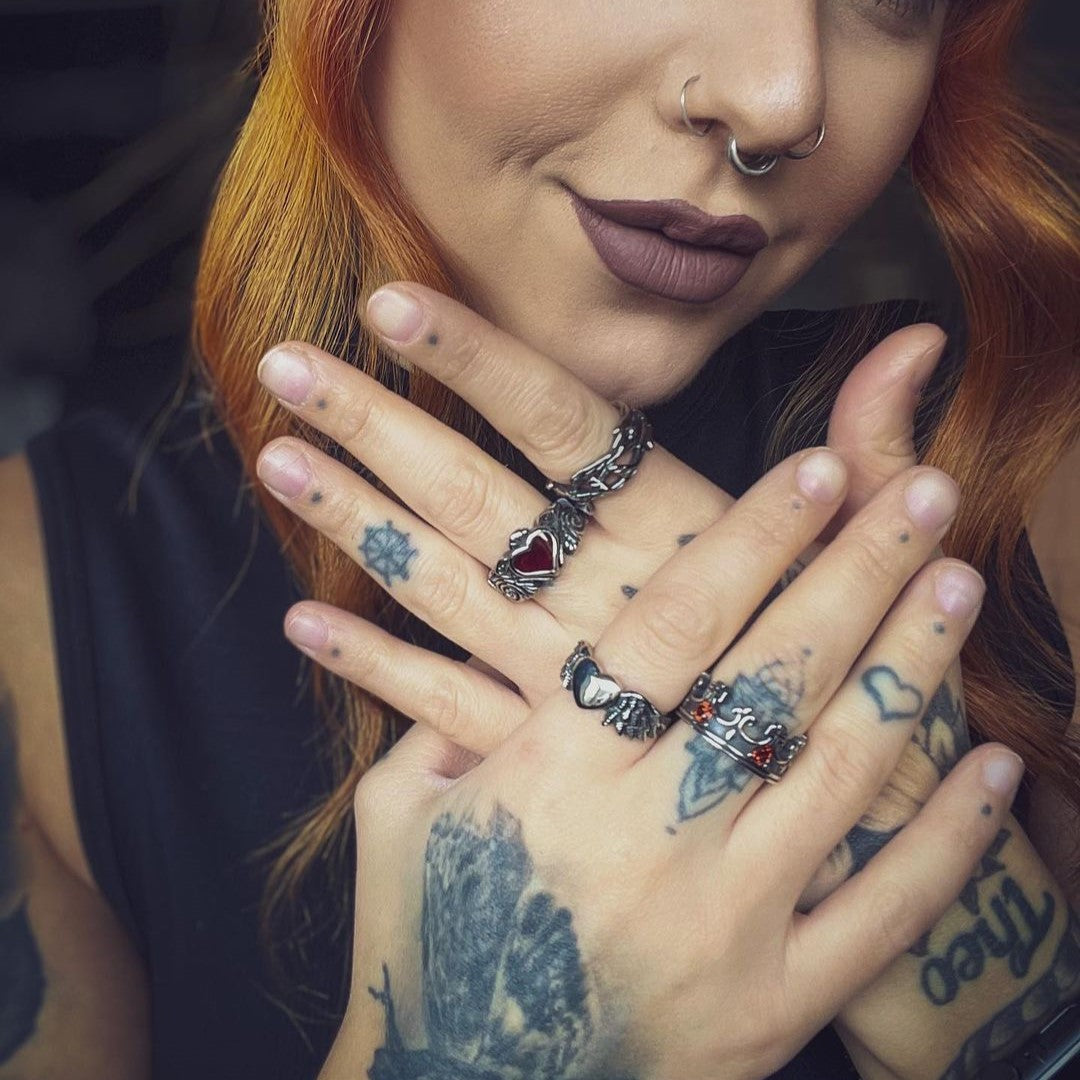 Vintage Heart Stainless Steel Ring