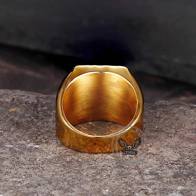 Vintage Jerusalem Cross Stainless Steel Christian Ring