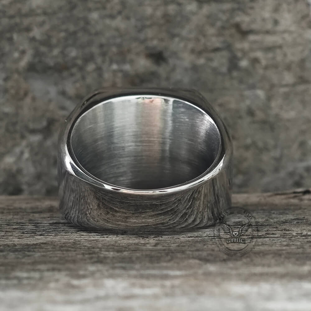 Vintage Jerusalem Cross Stainless Steel Christian Ring
