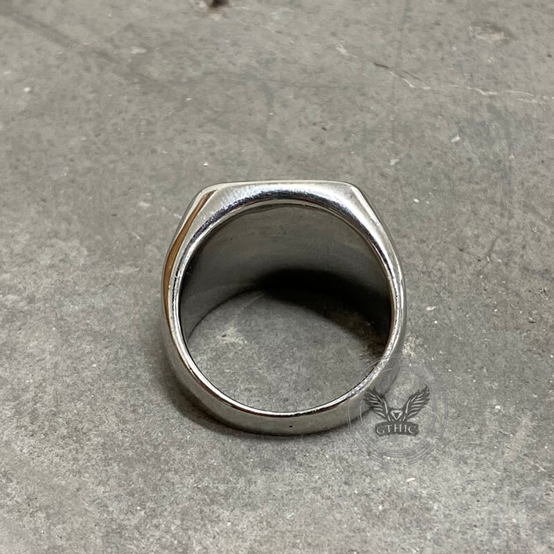 Vintage Jerusalem Cross Stainless Steel Christian Ring