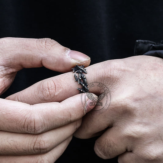 Vintage Jesus Crown of Thorns Stainless Steel Ring