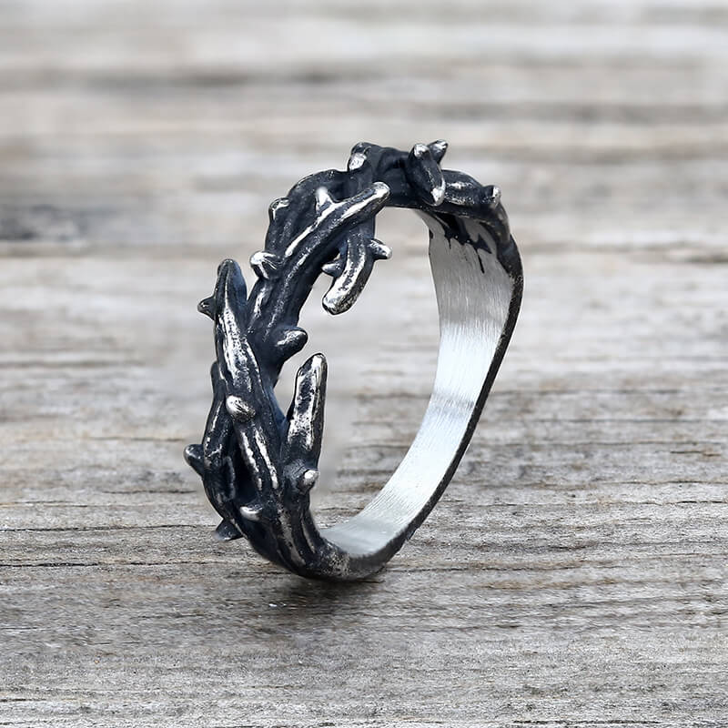 Vintage Jesus Crown of Thorns Stainless Steel Ring