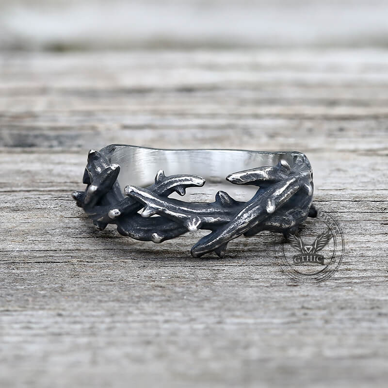 Vintage Jesus Crown of Thorns Stainless Steel Ring