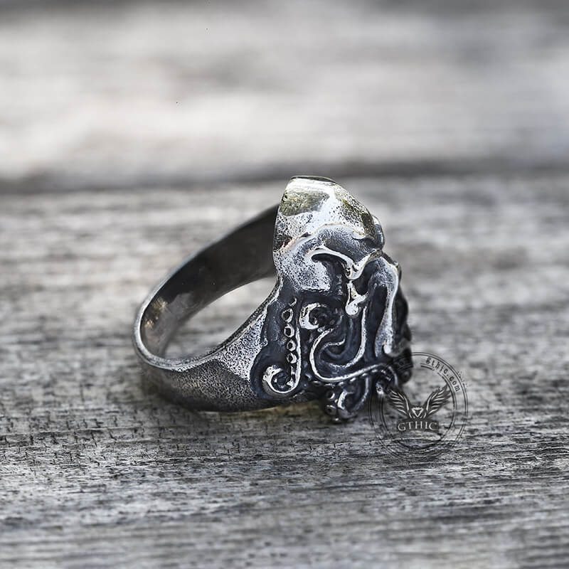 Vintage Kraken Octopus Stainless Steel Ring