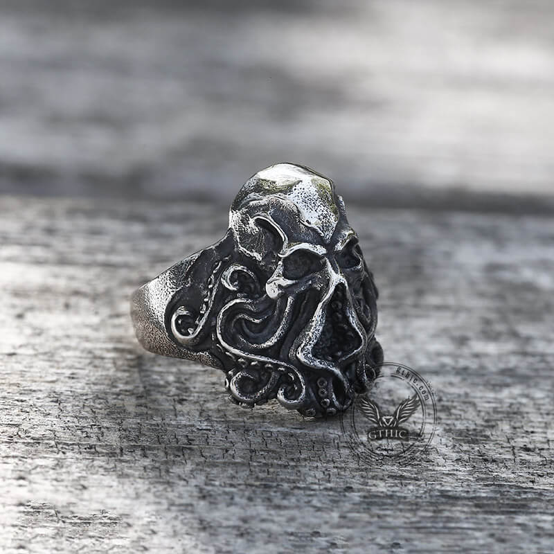 Vintage Kraken Octopus Stainless Steel Ring