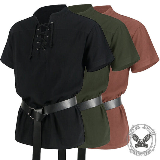 Vintage Medieval Strapped Warrior Belt Shirt