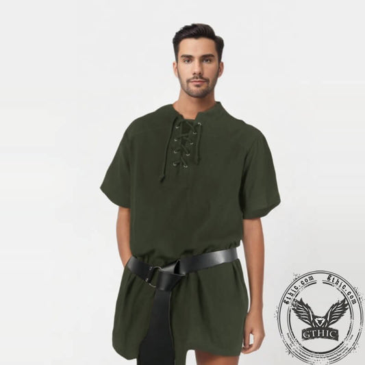 Vintage Medieval Strapped Warrior Belt Shirt