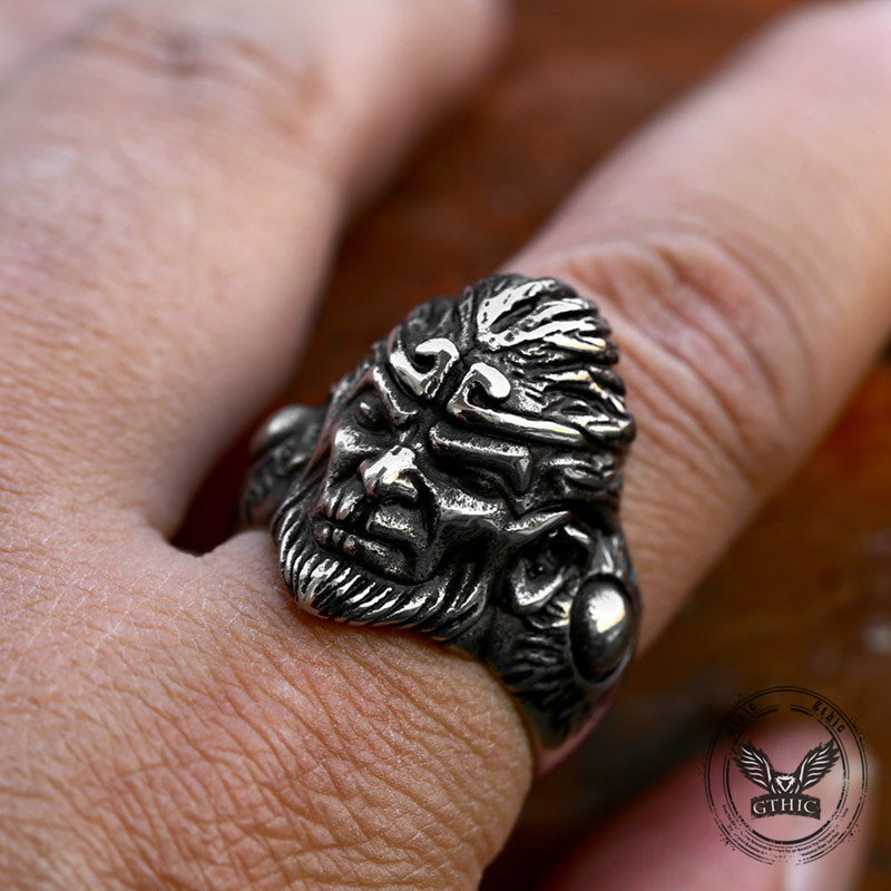 Vintage Monkey King Sun Wukong Stainless Steel Ring