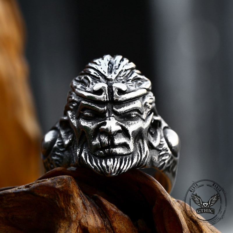 Vintage Monkey King Sun Wukong Stainless Steel Ring