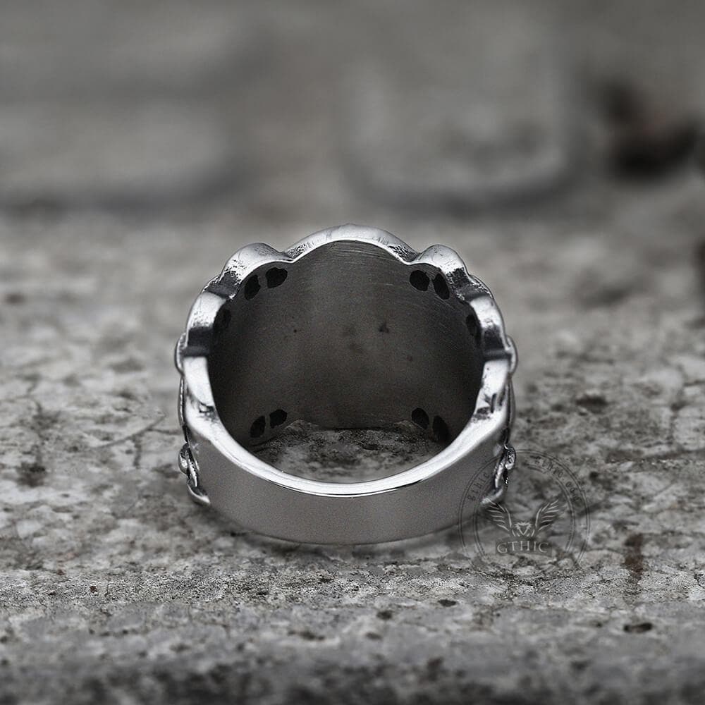 Vintage Northern Pirate Compass Stainless Steel Marine Ring