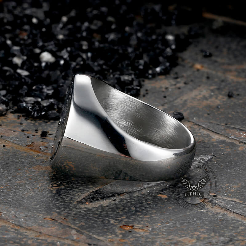 Vintage Roaring Tiger Head Stainless Steel Ring